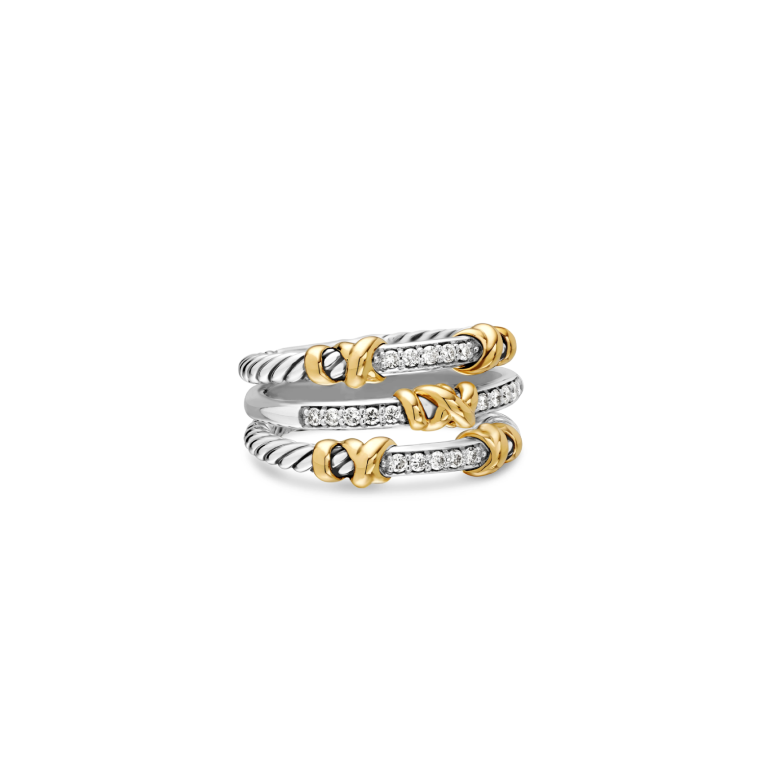 DAVID YURMAN PETITE HELENA WRAP THREE ROW RING 12MM R16394DS8ADI